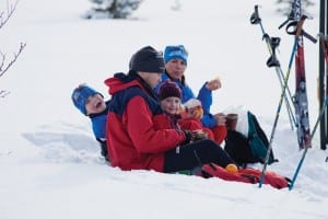 Skitur med barn. Foto: Tom Gustavsen